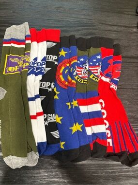 Top Gun Multi-Color Crew Socks - 6 Pack